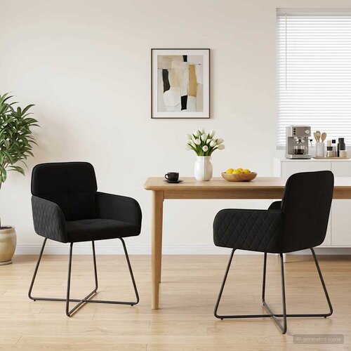  Trpezarijske stolice 2 pcs Bar&scaron;un Crna 59 x 56,5 x 86 cm Cijene