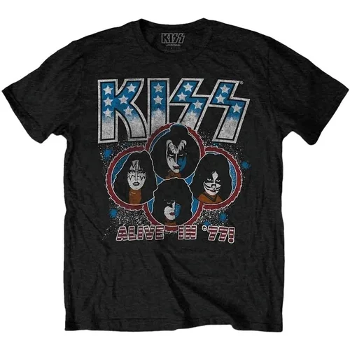 Kiss Košulja Alive in '77 Unisex Black 2XL