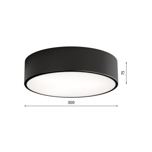  LED plafonsko svetlo CLEO LED/24W/230V 3000K prečnik 30 cm crno Slike