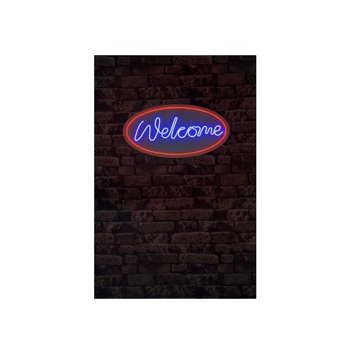 WALLXPERT dekorativna plastična led rasveta welcome red blue Cene