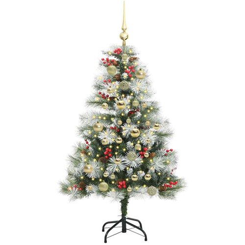  Umjetno božićno drvce S LED lampica Zelena i bijela 120 cm Slike