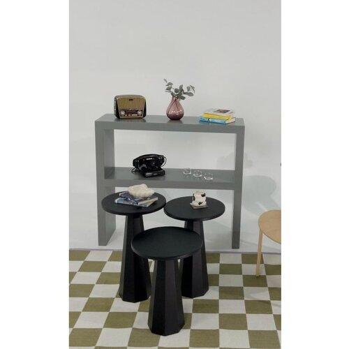 Hanah home lilyum (57 + 52 + 47) - black black side table set Cene