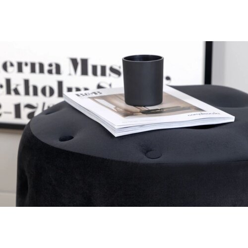 Venture Home puf Benjamin ⌀55 cm, crna Slike