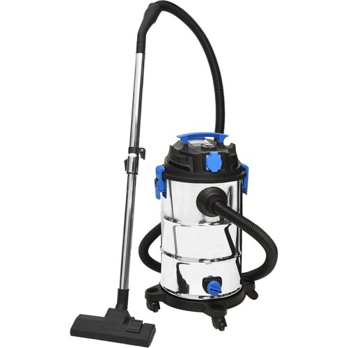 VidaXL usisivač za mokro i suho či&amp;scaron;ćenje 1200 w 30 l srebrni Slike