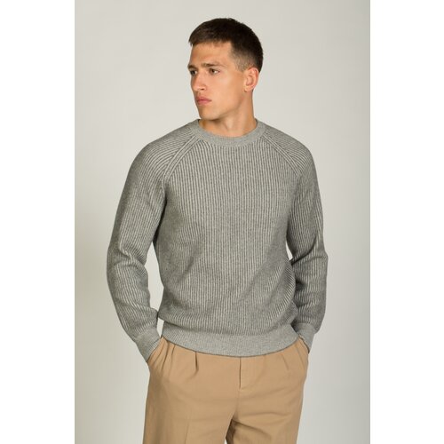 BRUNELLO CUCINELLI muški džemper sa okruglim izrezom sivi Slike