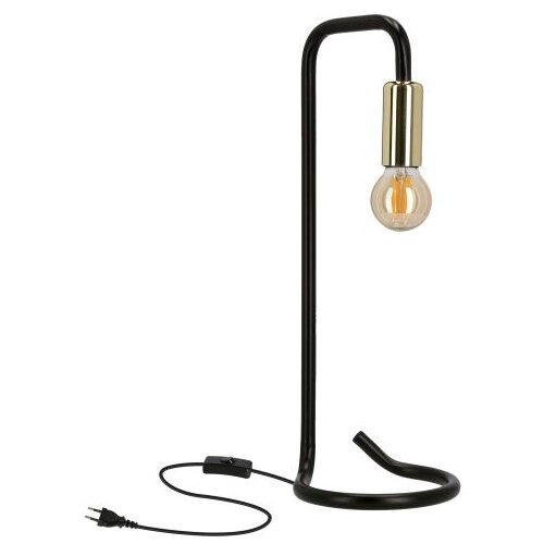 Candellux hera stona lampa crna zlatna 1X40W E14 Slike