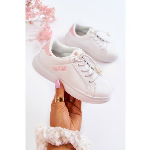 Kesi Children's sports shoes Big Star JJ374068 White and Pink Cene