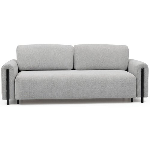 ELTAP Svijetlo siva sklopiva/s prostorom za odlaganje sofa od bouclé tkanine 244 cm Arcadova – Cijene