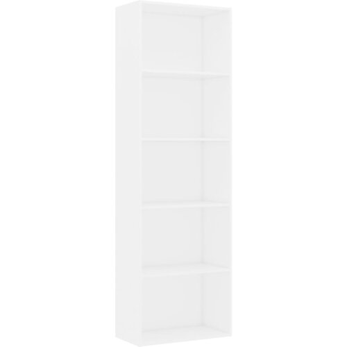Maison Chic Knjižna omara - Knjižni regal 5-nadstropna bela 60x30x189 cm iverna plošča, (21726025) Cene