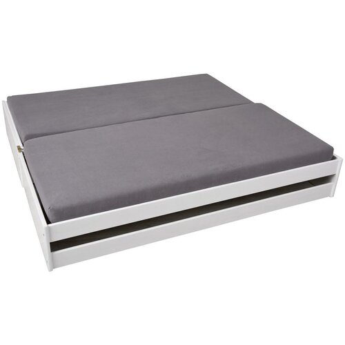 MID.YOU Mladinska Raztegljiva Postelja Lotar, Bela, 90-180x200 Slike