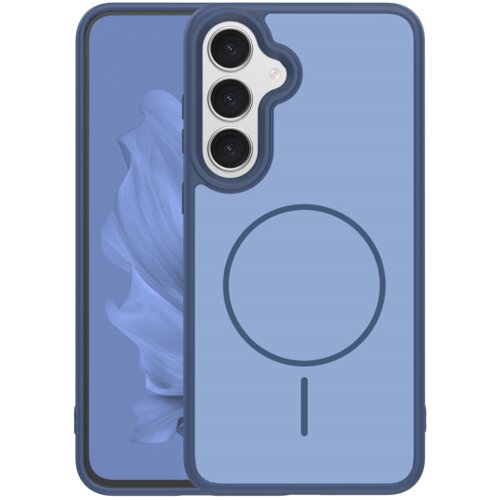 Onasi Frame silikonski ovitek z MagSafe za Samsung Galaxy S25 FE - moder Cene