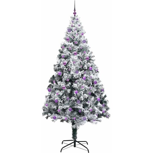  Umjetno božićno drvce Bijelo 240 cm PVC i Čelik i Plastika Slike