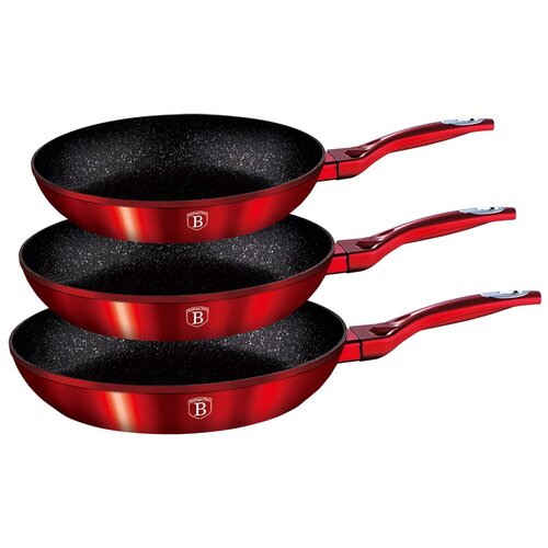 Berlinger Haus set 3 granitnih ponev red metalic line BH-1288, (21237654) Cene