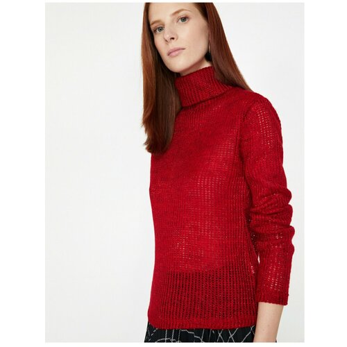 Koton Women's Red Turtleneck Sweater Slike