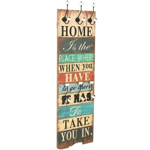  Vje&scaron;alica za kapute sa 6 kuka "HOME IS" 120 x 40 cm Cijene