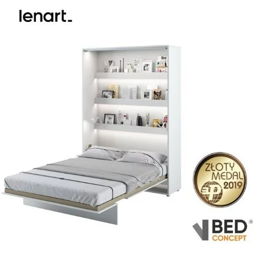 Bed Concept Krevet u ormaru BC-01 bijela visoki sjaj - 140x200 cm