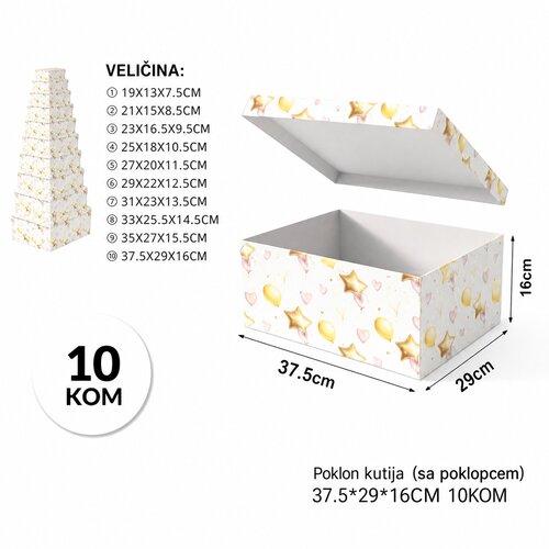 KMT Set poklon kutija Zvezde, 10 komada Cene