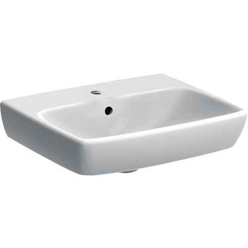 Geberit lavabo zidni selnova square 500X420 sa prelivom i otvorom za slavinu Slike