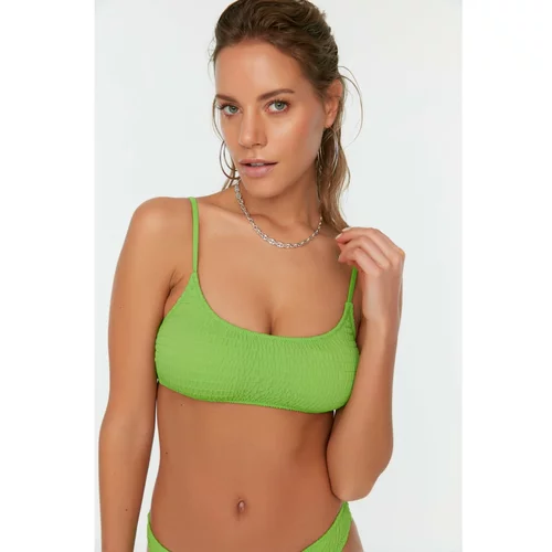 Trendyol Green Gipe Detailed Bikini Top