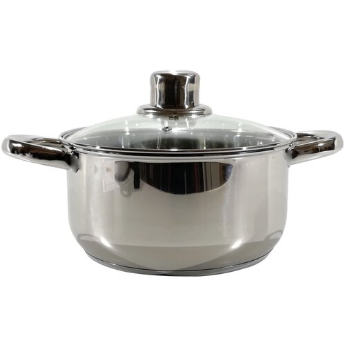 Gusto Casa Steel kozica s steklenim pokrovom 20xh9,5cm / 2 ročaja / indukcija / inox, steklo, (20454494) Cene