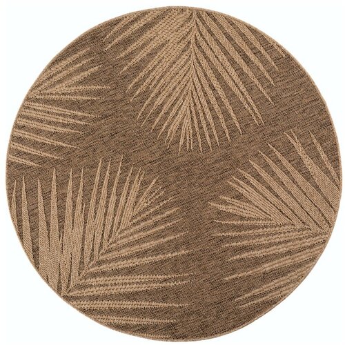 Ayyildiz Carpets Rjava okrogla notranja in zunanja preproga &oslash; 160 cm Timber 1403 &ndash; Cene