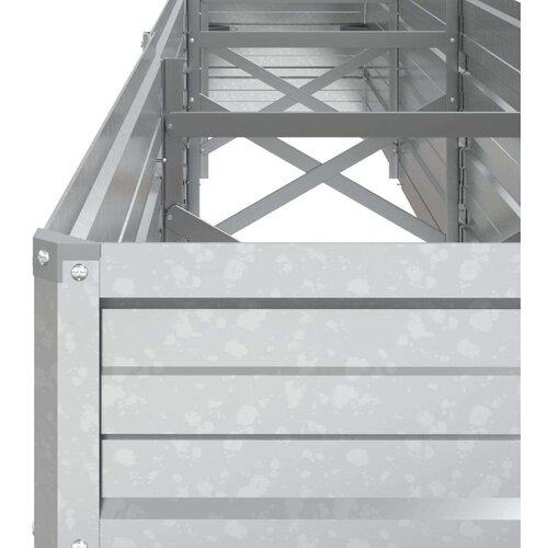 VidaXL Povi&amp;scaron;ena vrtna gredica 320 x 40 x 45 cm pocinčani čelik srebrna Slike