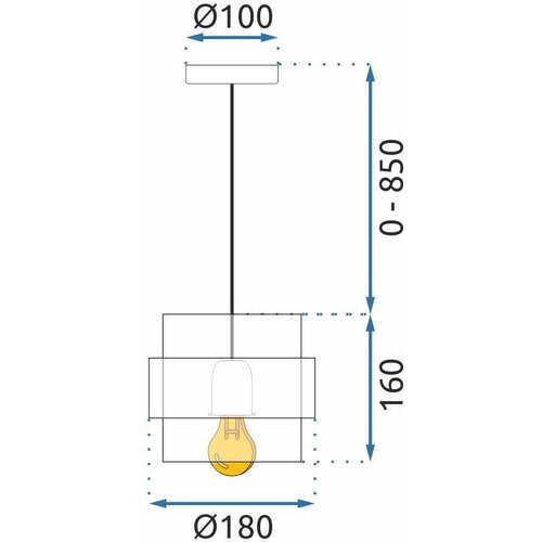 Toolight lampa viseća APP1236-1CP gold Slike