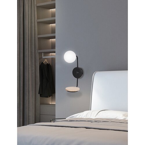 Candellux ponio zidna lampa crna 1X25W G9 bela abažur Slike