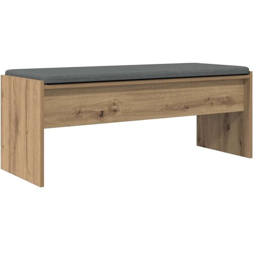  Klupa za hodnik s jastukom Umjetnički hrast 100 x 38 x 46 cm Slike