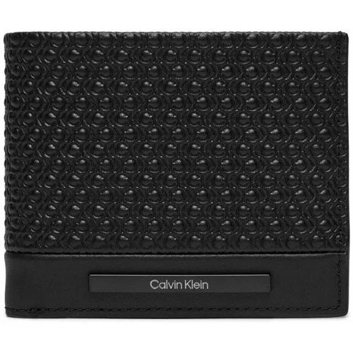 Calvin Klein Velika moška denarnica Modern Bar Bifold 6Cc W/Bill K50K511374 Black Nano Mono 0GL