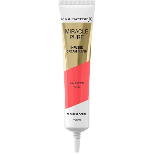 Max Factor Miracle Pure Infused Cream Blush rdečilo za obraz 15 ml odtenek 02 Sunlit Coral za ženske