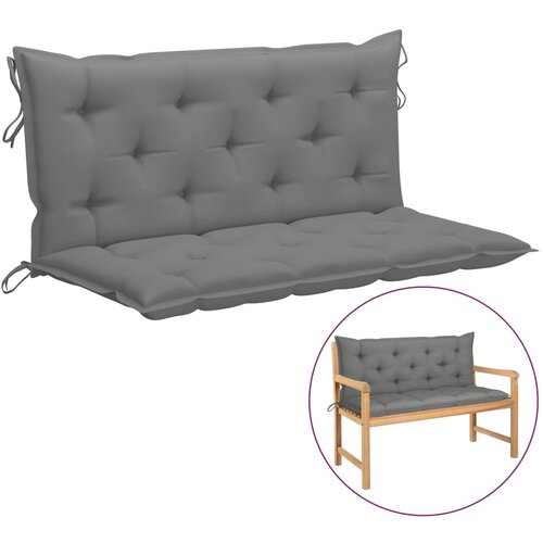 VidaXL Jastuk za ljuljačku sivi 120 cm od tkanine Slike
