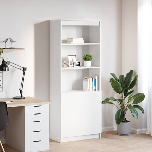 VidaXL Visoka omara bela 70x35x180 cm inženirski les Slike