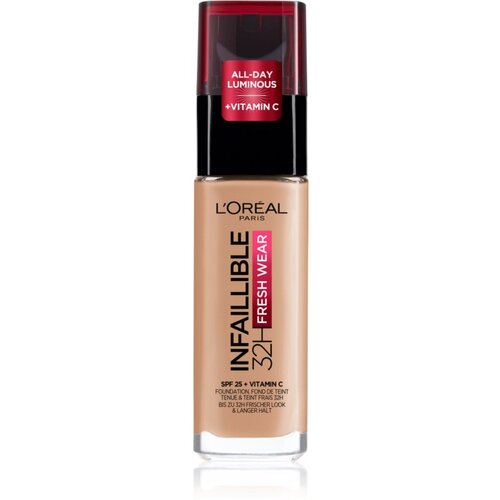 L´Oréal Paris Infaillible 32H Fresh Wear dolgoobstojni tekoči puder odtenek 220 Sable Sand 30 ml Cene
