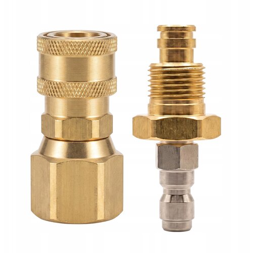 Rosfix TR20F/TR20M Adapter Hitrega Povezovanja &ndash; Nadomestni Del za visokotlačni čistilnik K&auml;rcher | 1/4'', Medenina, Click, Trpežen, (5000356576) Cene