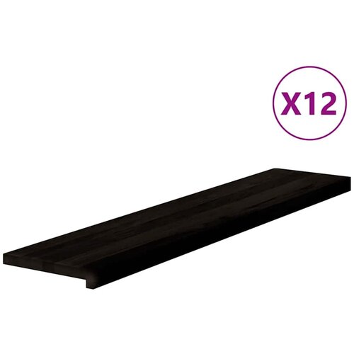  Gazi&amp;scaron;ta stepenice 12 kom tamnosmeđi 120x30x2 cm masivna hrast Slike