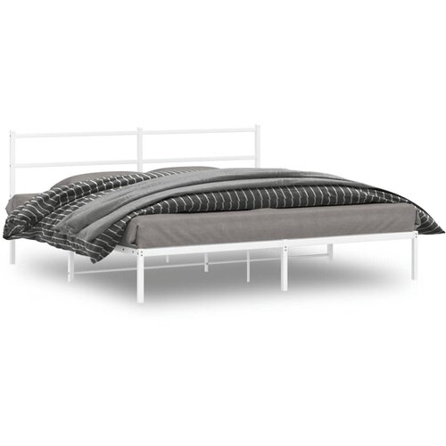  The Living Store Kovinski posteljni okvir z vzglavjem bel 180x200 cm - Posteljni Okvir, (21525018) Slike