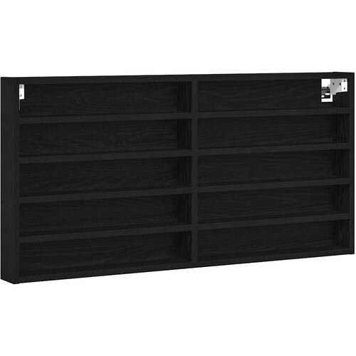 Ormar za izlaganje s policom Zidne Crni hrast 100 x 8,5 x 50 cm Slike