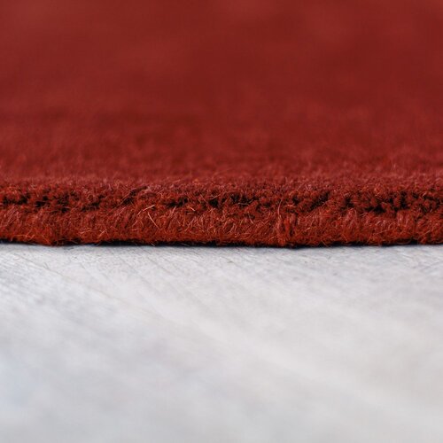 Flair Rugs Opečnato oranžna ročno tkana volnena okrogla preproga &amp;oslash; 150 cm Mia Segment &amp;ndash; Slike