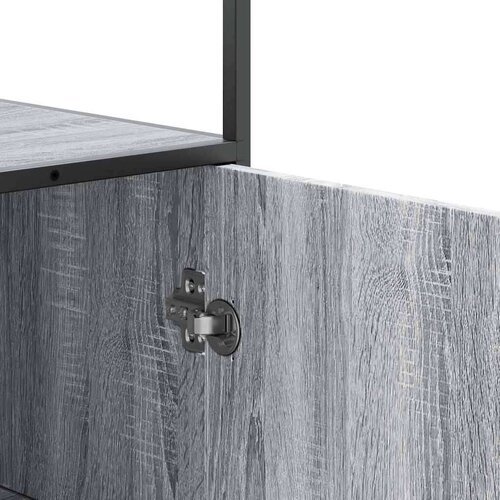 VidaXL Visoka ploča siva Sonoma 68x35x139 cm Konstruirano drvo i metal Slike