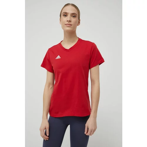 Adidas Kratka majica Entrada 22 ženska, rdeča barva