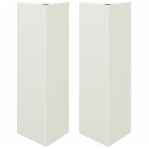  Vrtne sadilice 2 kom bijele trokutaste 30x26x75 cm čelične Slike