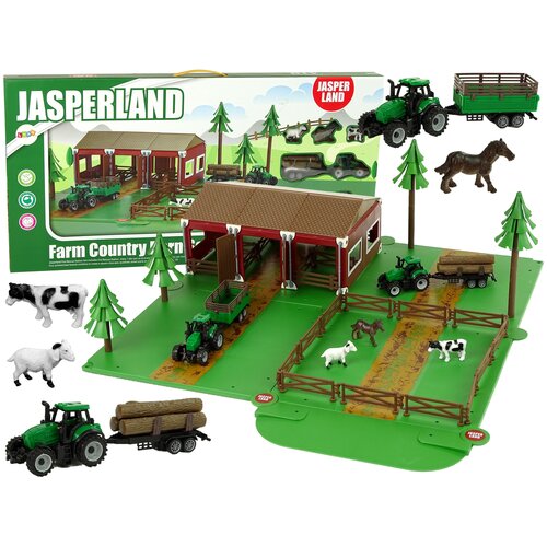 Lean_Toys Kmetija, hlev, živalska domačija, kmetija, dva traktorja Cene