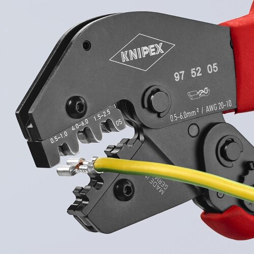 Knipex kle&amp;scaron;ta za krimpovanje za neizolovane otvorene konektore 0,5 - 6,0 mm&amp;sup2; (97 52 05) Slike