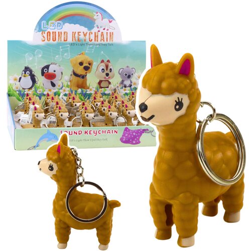 Backpack Keychain Llama Alpaca LED Flashlight Sounds Slike