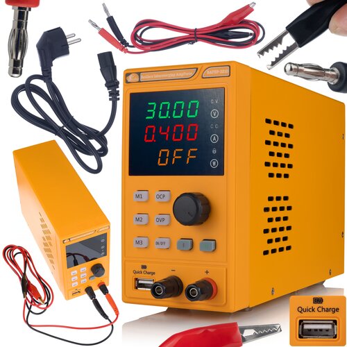 Rosfix AmpForce RAFEP-3210 Laboratorijski Napajalnik &ndash; 32V 10A, USB QC, 300W, OCP/OVP, 3 Spomini | 150&times;80&times;230 mm, (21656551) Cene