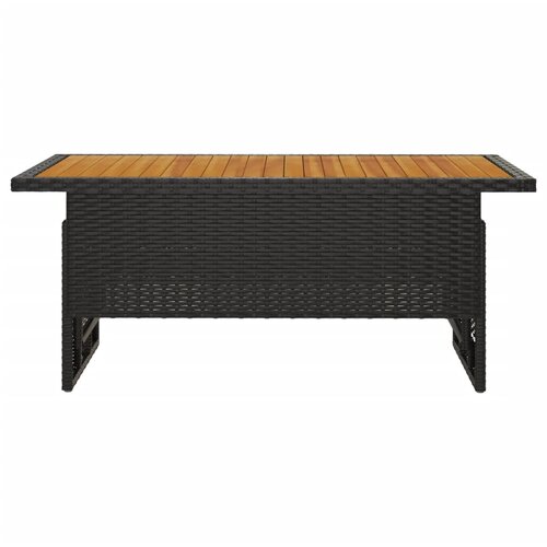  Vrtni stol crni 100x50x43/63 cm od drva bagrema i poliratana Slike