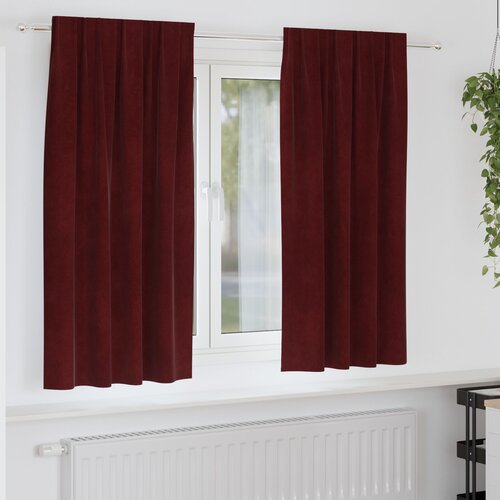 VidaXL Zavjese Crvena boja vina Poliester 140 x 175 cm Ukrasni umetci Slike