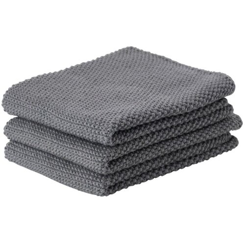 Zone Komplet 3 temno sivih bombažnih kuhinjskih krp Prado, 27 x 27 cm Slike
