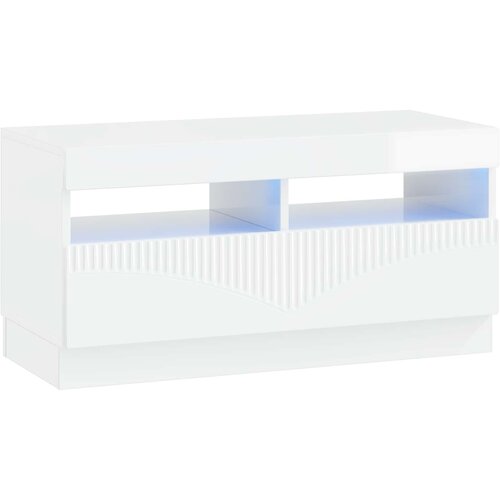  LED TV kabinet HOORN 3 kom. Bijela visokog sjaja 81 x 35 x 40 cm Slike